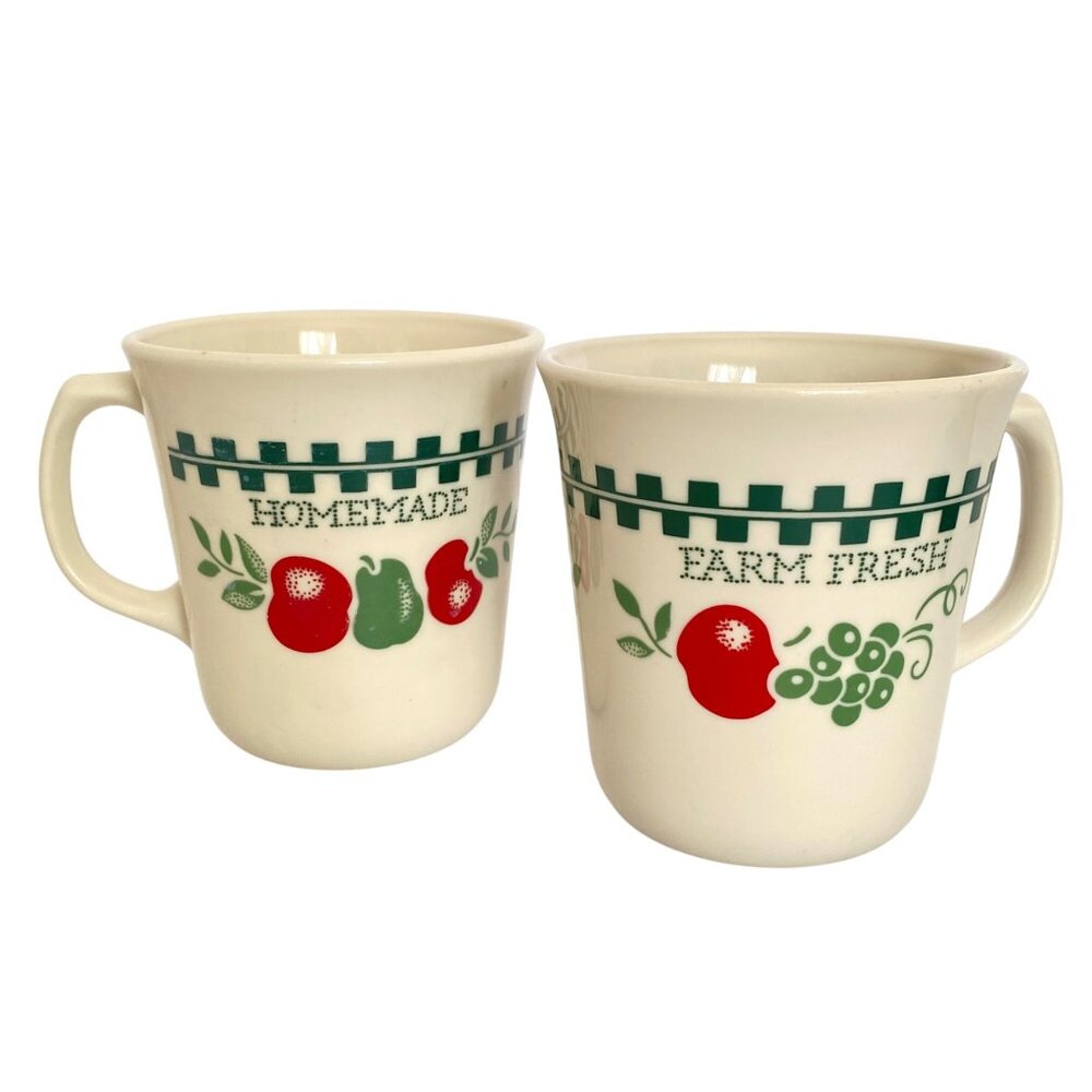 Corelle Corning Farm Fresh Homemade Coffee Cup Set of 2